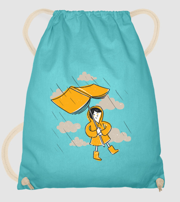 Umbrelă Carte model turcoaz pe tricou
