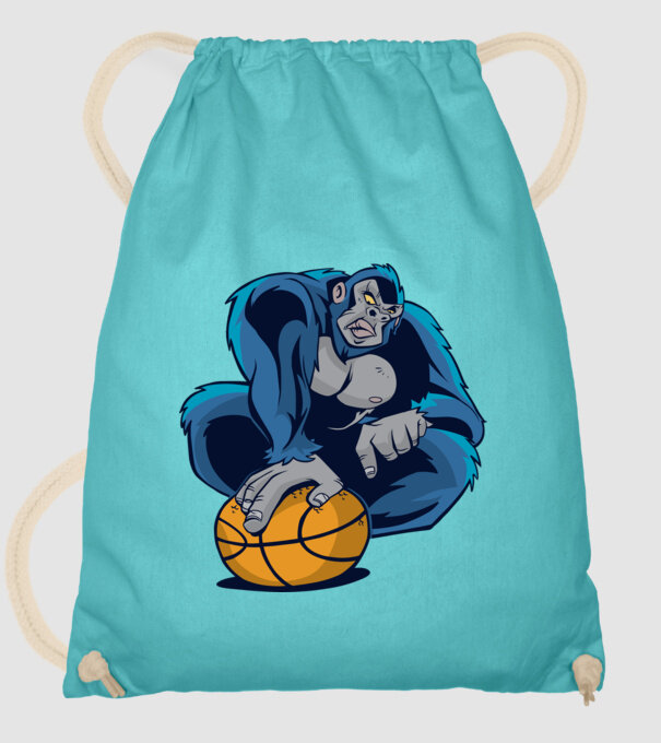 Gorilă Baschet model turcoaz pe tricou