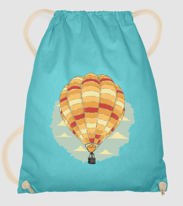 Aerostat model turcoaz pe tricou