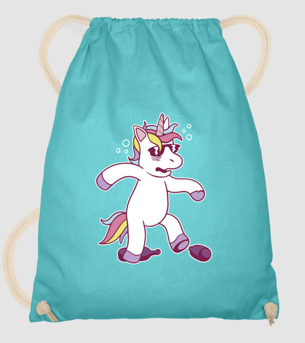 Mahmureală unicorn model turcoaz pe tricou