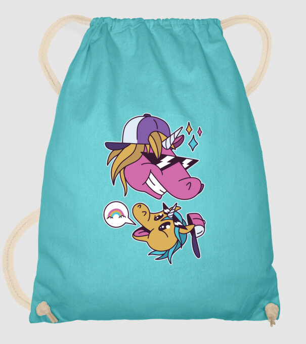 Unicorni cool model turcoaz pe tricou