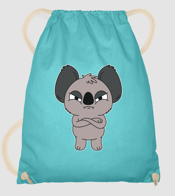 Koala Supărat model turcoaz pe tricou