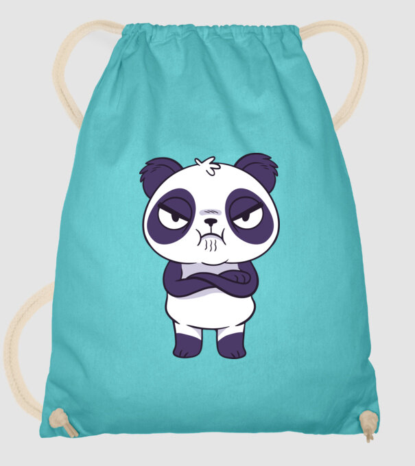 Panda furios model turcoaz pe tricou