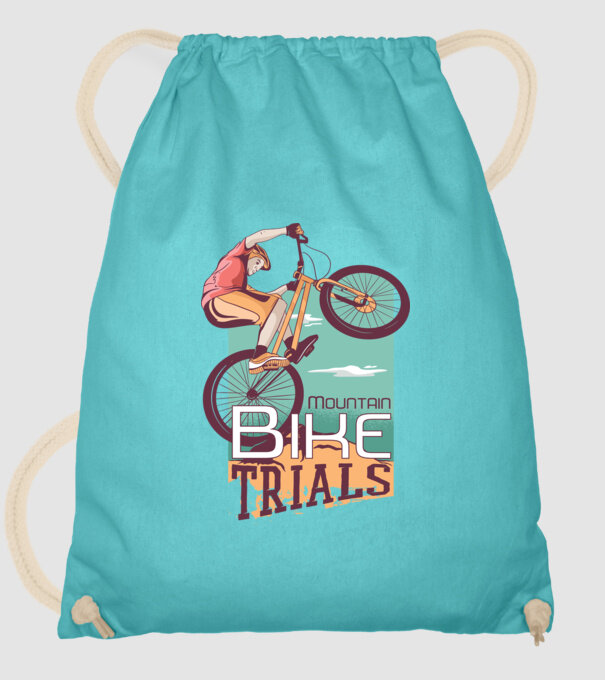 Truc Mountainbike model turcoaz pe tricou