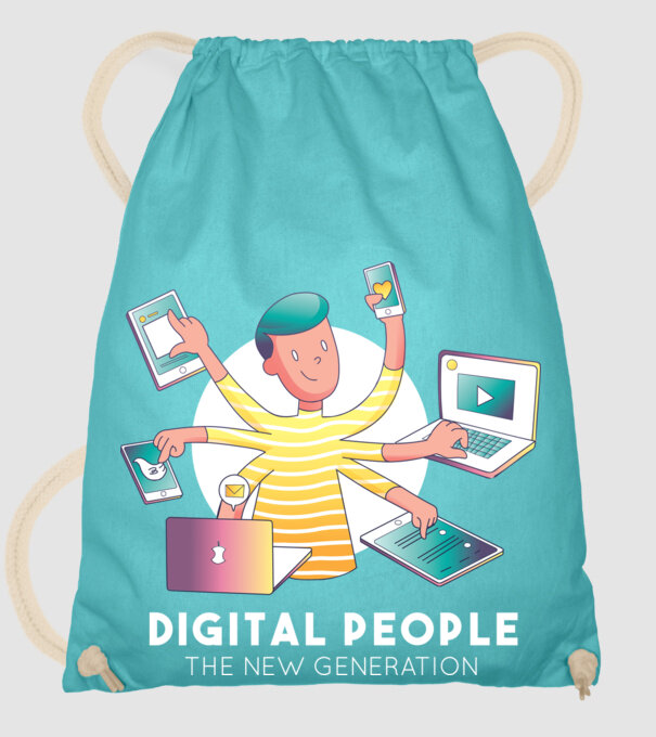 Oamenii multitasking sunt generația viitoare model turcoaz pe tricou