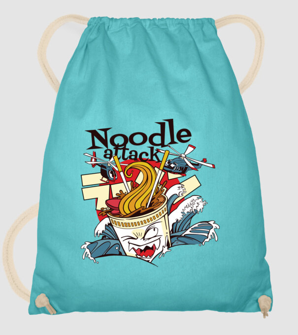 Noodle Attack model turcoaz pe tricou