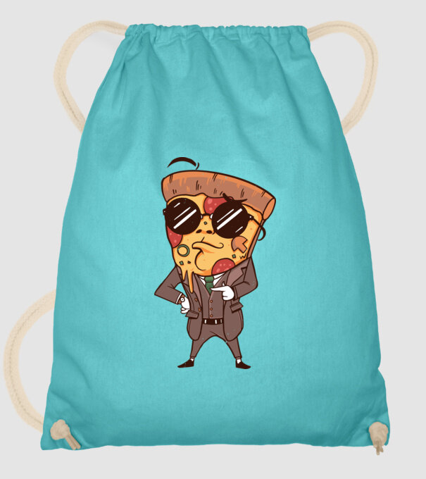 Agent de pizza în Costum model turcoaz pe tricou