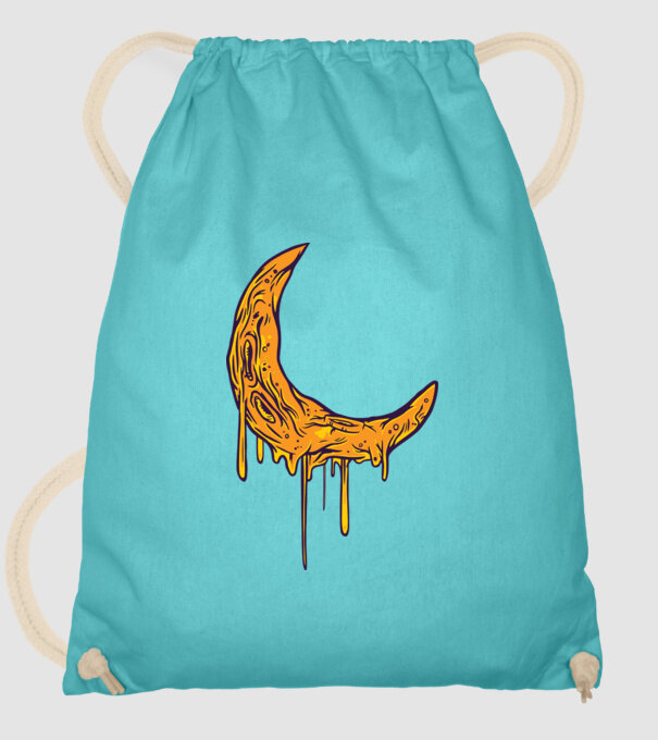 Luna topindu-se model turcoaz pe tricou