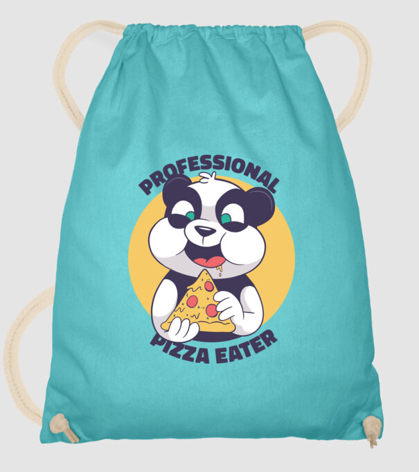 Panda Pizza model turcoaz pe tricou