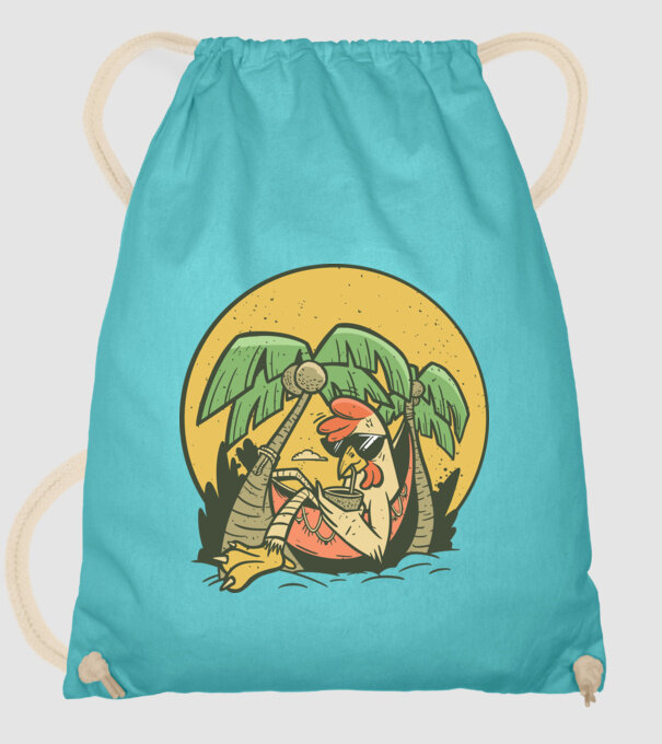 Pui relaxați model turcoaz pe tricou