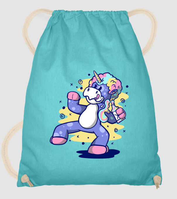 Unicorn beat model turcoaz pe tricou