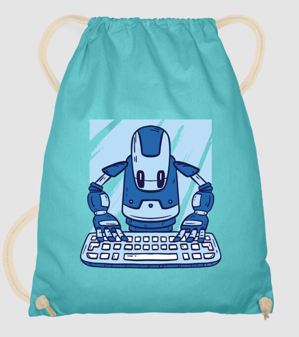 Automatizare robot model turcoaz pe tricou