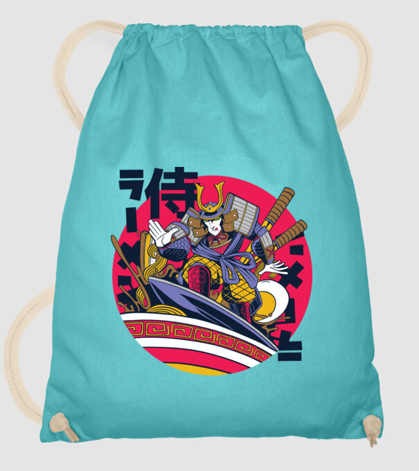 Samurai Ramen Surf model turcoaz pe tricou