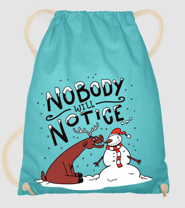 Nimeni nu va observa Om de zăpadă model turcoaz pe tricou