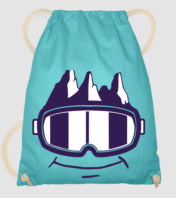 Ochelari de schi Smiley model turcoaz pe tricou