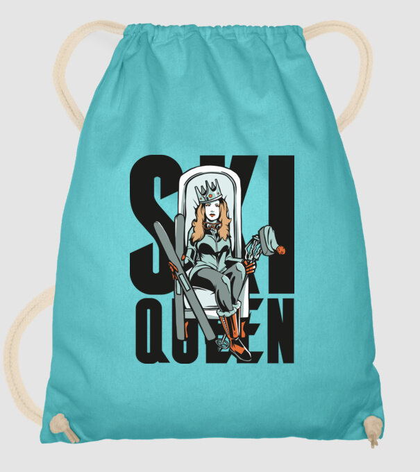 Ski Queen - Regină schioară model turcoaz pe tricou