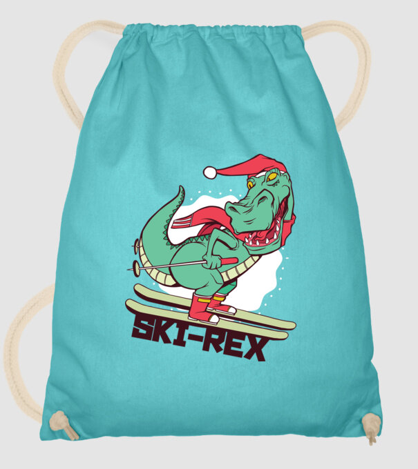 Ski Rex model turcoaz pe tricou