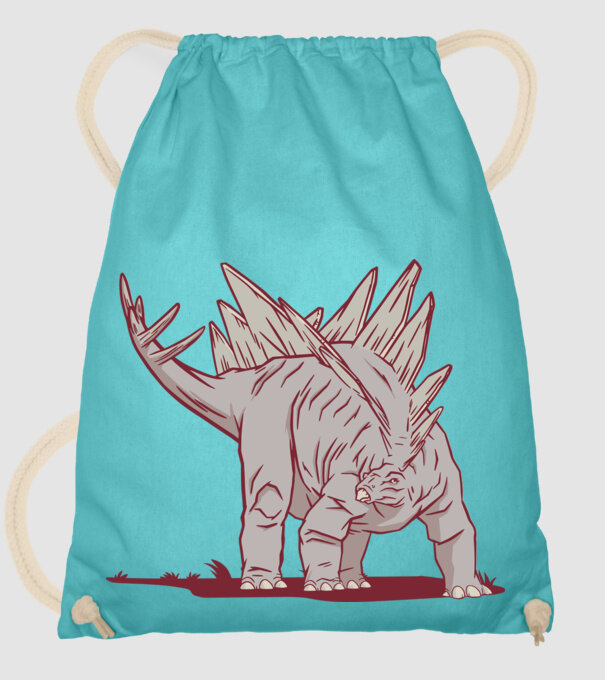 Stegosaurus dinozaur model turcoaz pe tricou