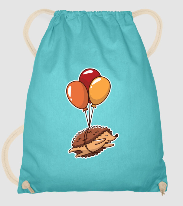 Arici cu balon model turcoaz pe tricou