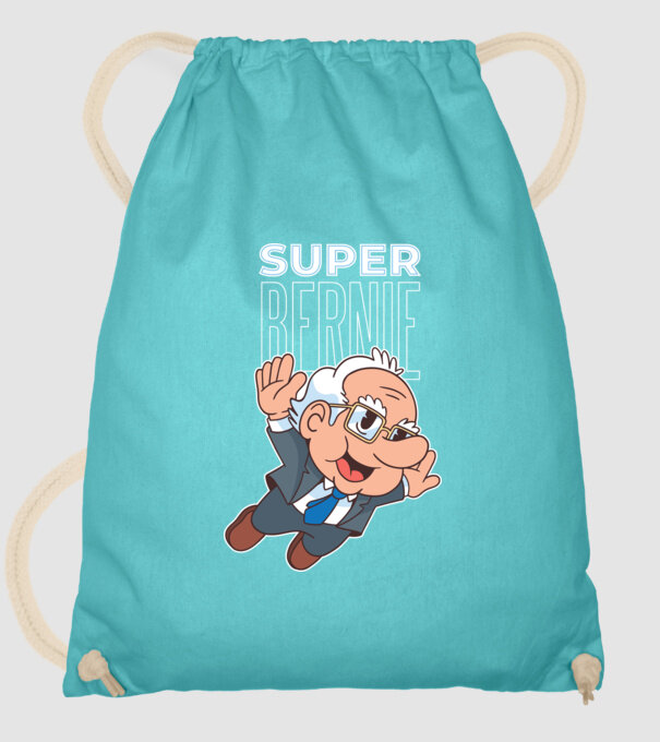 Super Bernie Sanders model turcoaz pe tricou