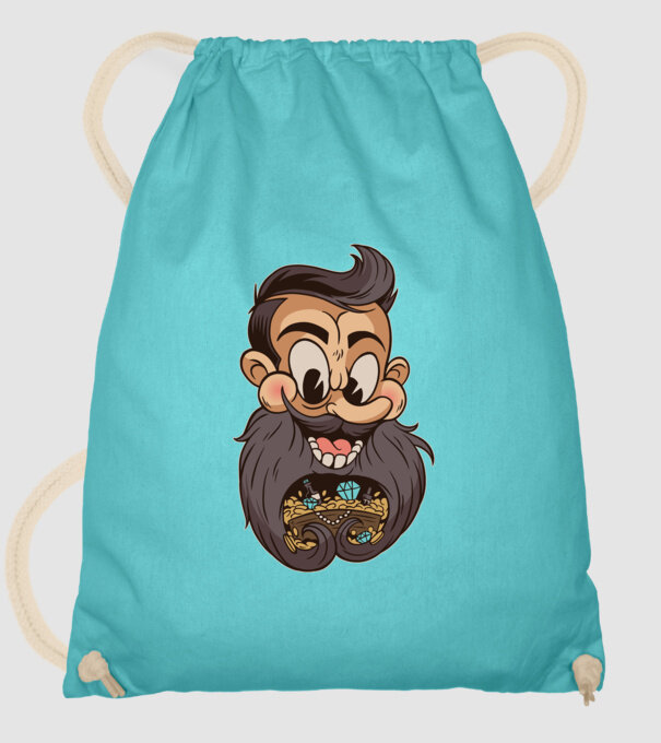 Comoară barbă model turcoaz pe tricou