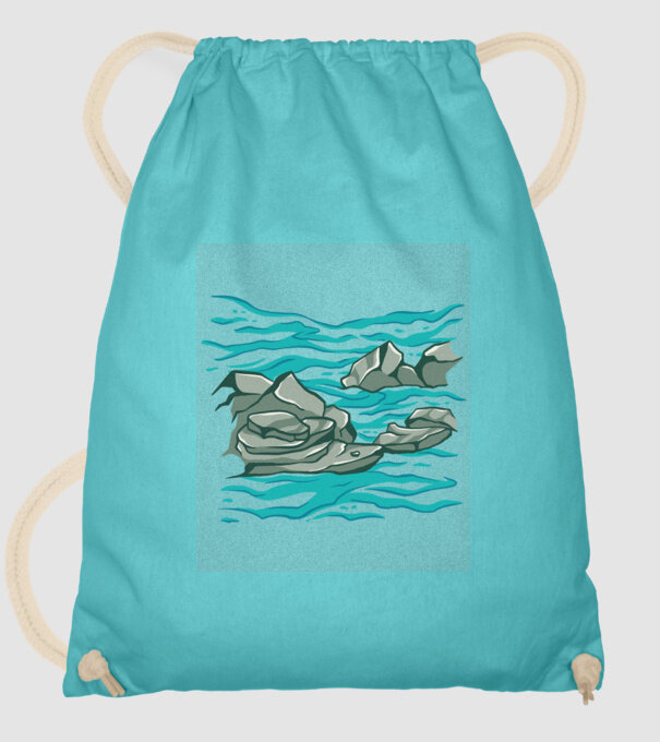 Oceanul cu Stânci model turcoaz pe tricou