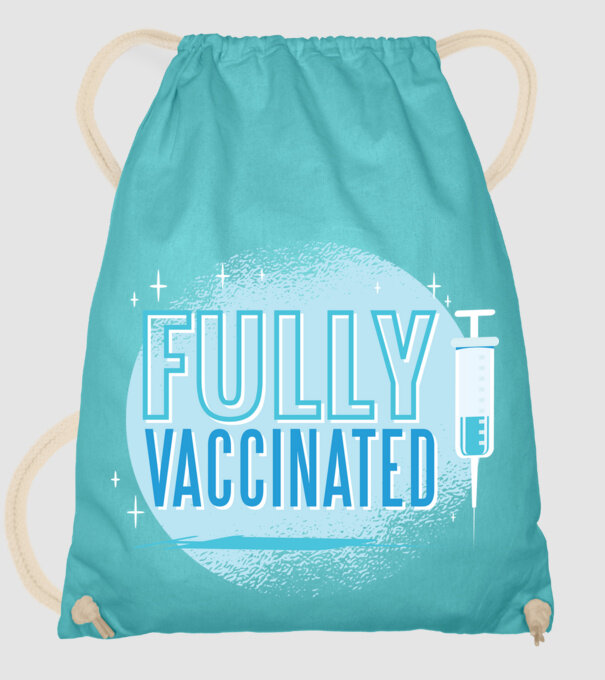Complet vaccinat model turcoaz pe tricou