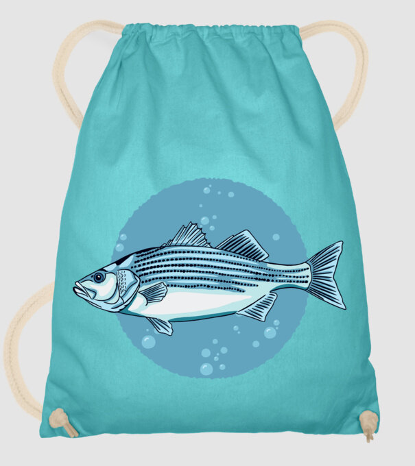 Biban de mare model turcoaz pe tricou