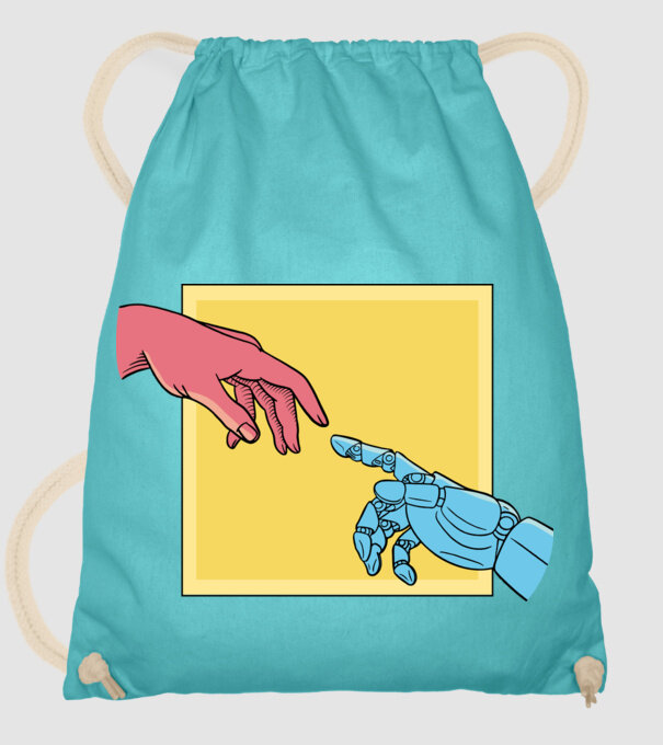 Robot creație model turcoaz pe tricou