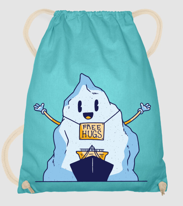 Titanic Iceberg Free Hugs model turcoaz pe tricou