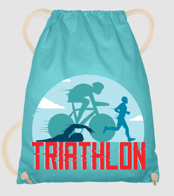 Triatlon Sport model turcoaz pe tricou