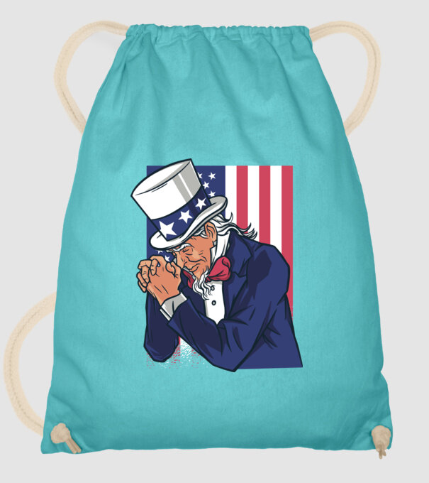 Uncle Sam se roagă model turcoaz pe tricou