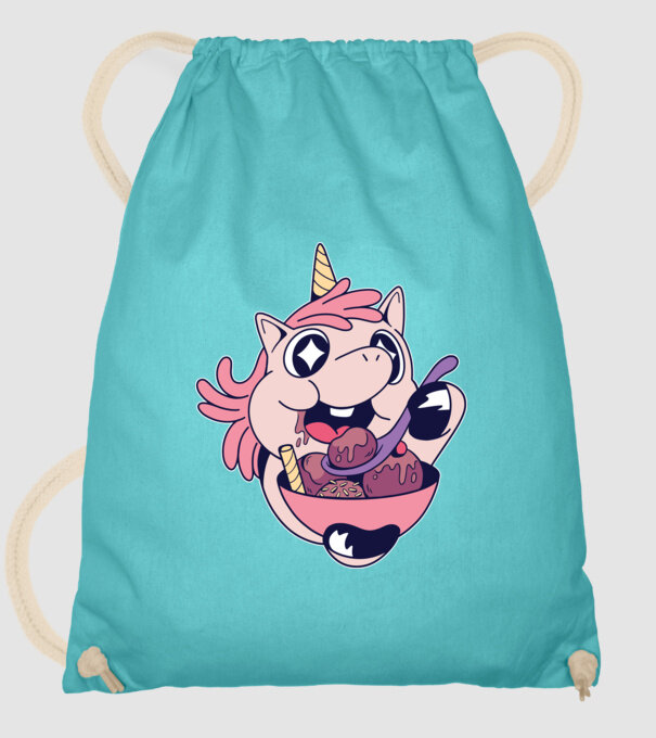 Unicorn Înghețată model turcoaz pe tricou