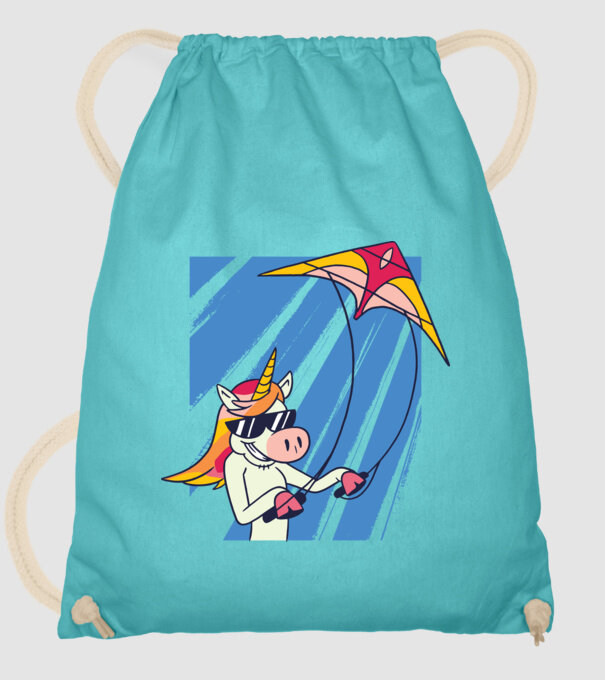 Unicorn lansează zmeie tricou drăguț model turcoaz pe tricou