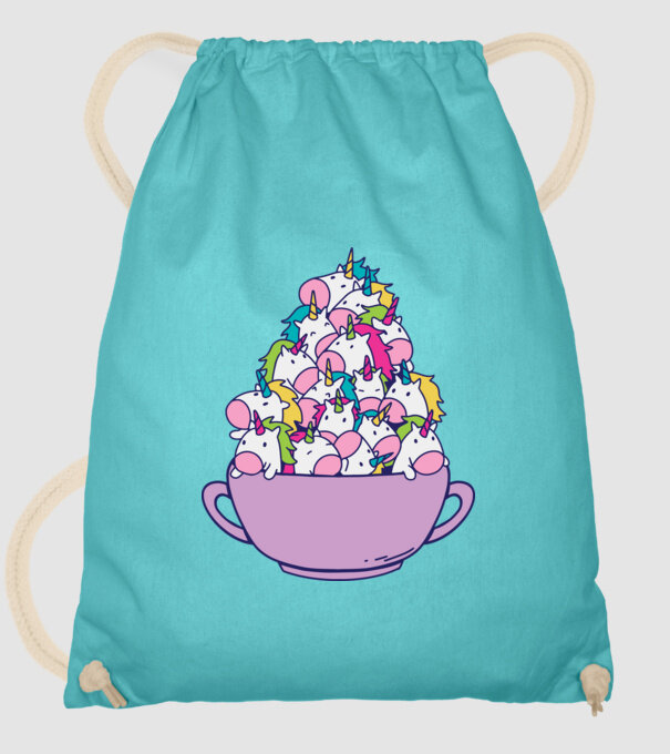 Bol Unicorn model turcoaz pe tricou