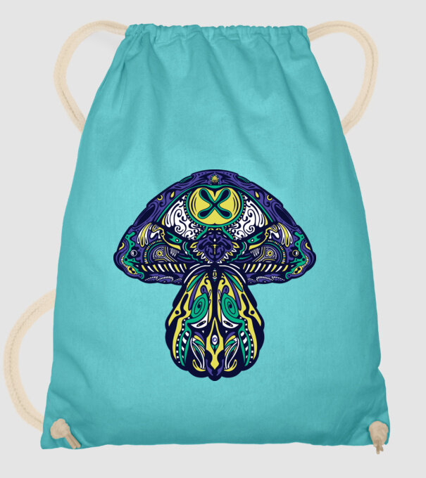 Ciupercă magică model turcoaz pe tricou