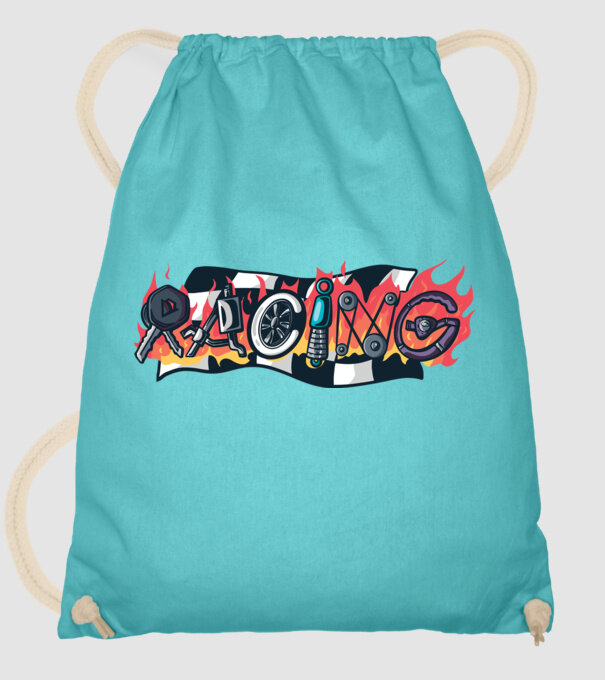 Cursă Racing model turcoaz pe tricou