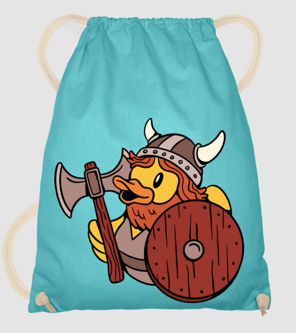 Rățușcă de cauciuc Viking model turcoaz pe tricou