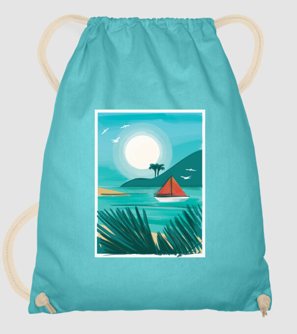 Navigație Pictură model turcoaz pe tricou