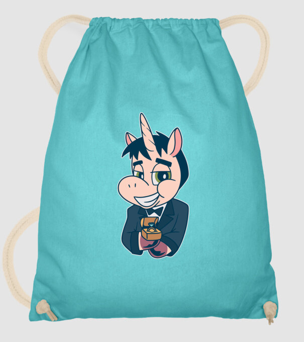 Mire unicorn model turcoaz pe tricou