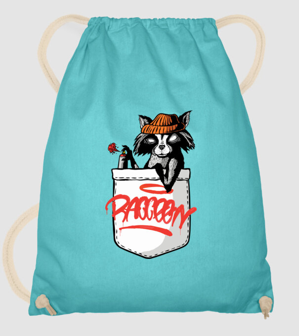 Raton de buzunar model turcoaz pe tricou