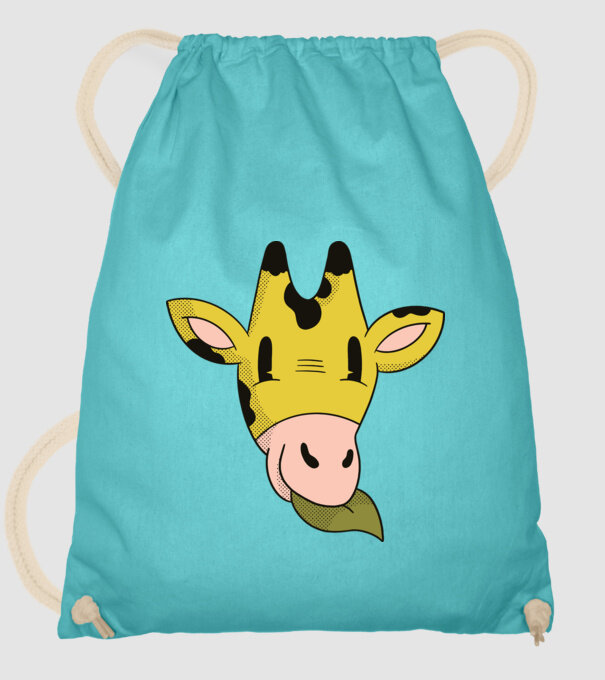Cap Girafă model turcoaz pe tricou