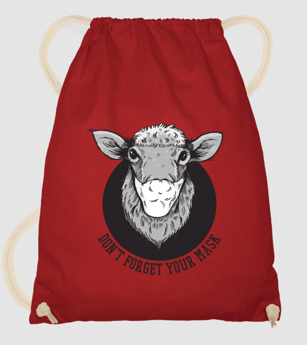 Don't forget your mask model roșu pe tricou