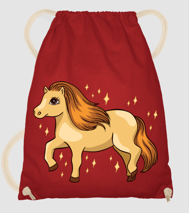Ponei drăguț model roșu pe tricou