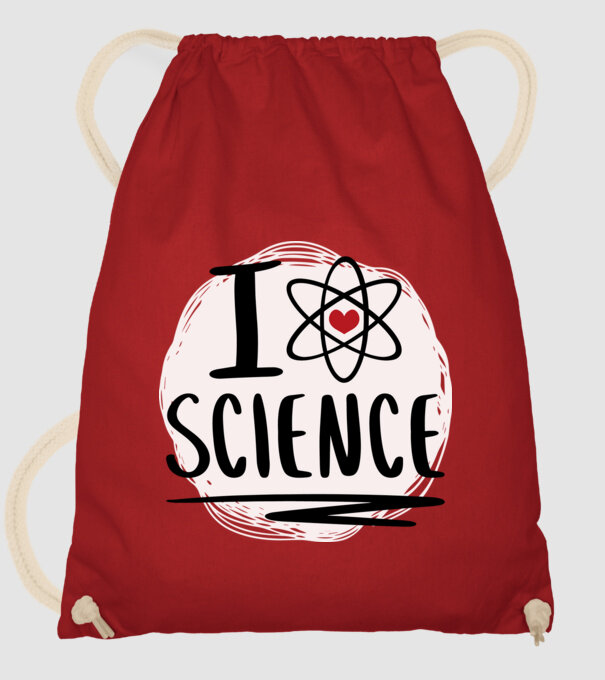 I Love Science știință model roșu pe tricou