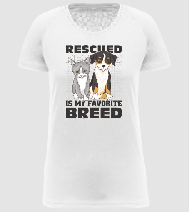 Rasa mea preferată este cea adoptată model alb pe tricou