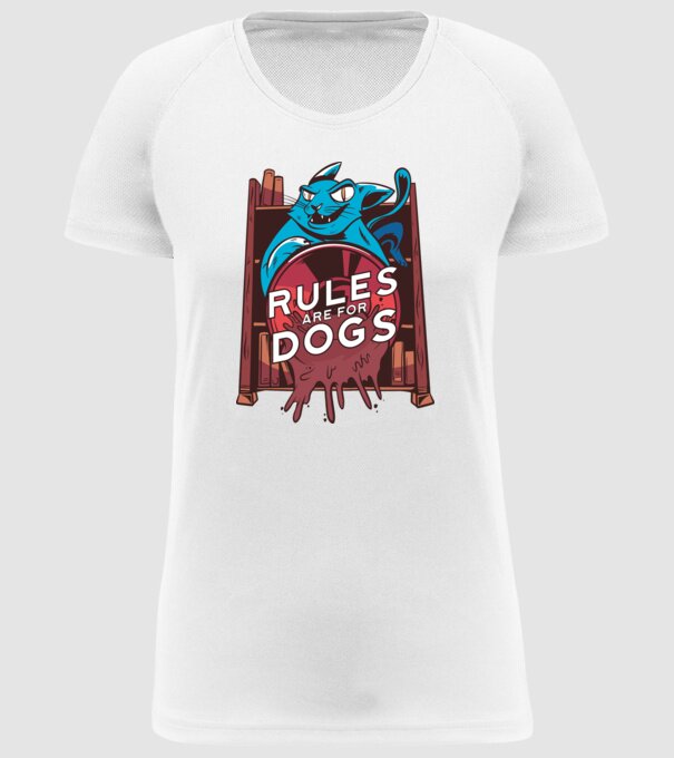 Regulile sunt pentru câini Cu pisică model alb pe tricou