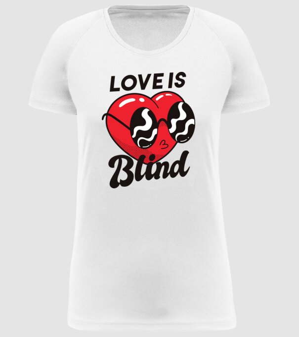 Dragostea este oarbă model alb pe tricou