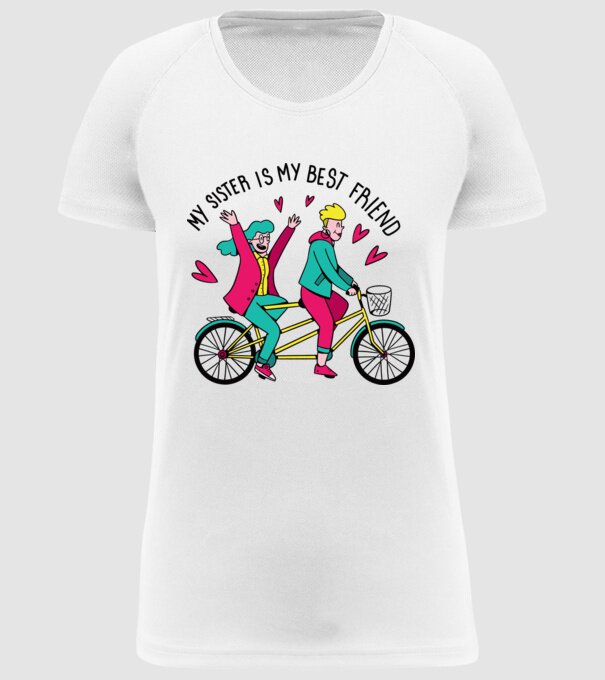 Sora mea este cea mai bună prietenă model alb pe tricou