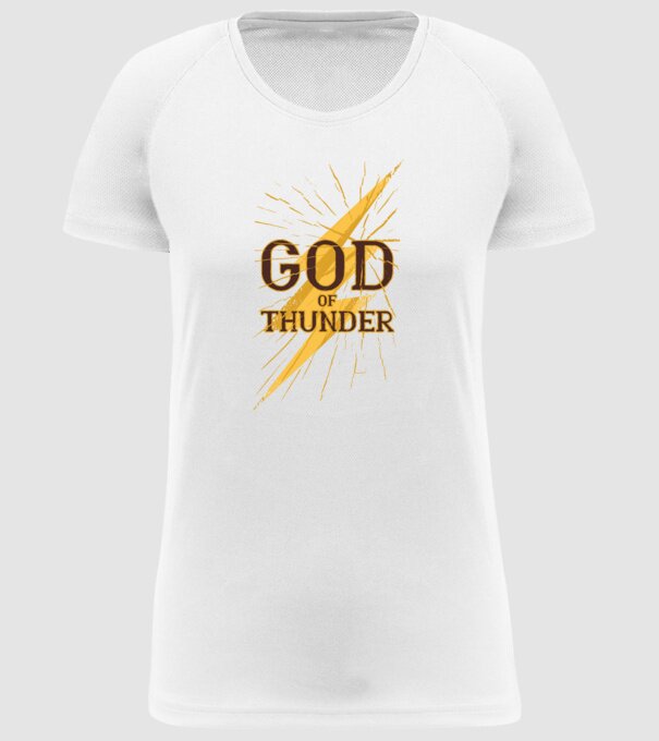Zeul Fulgerului model alb pe tricou